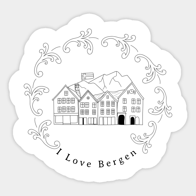 I Love Bergen Sticker by I Love Bergen